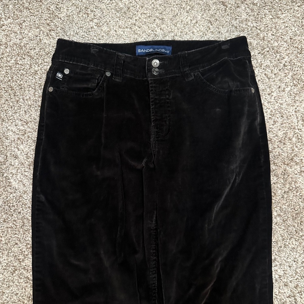 Bandolino Blu Womens Arianna Bootcut Pants Size 6 Black Corduroy Preowned